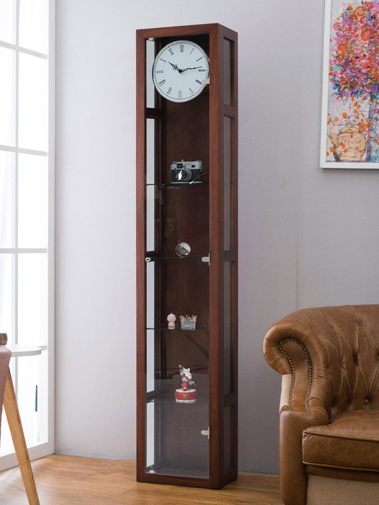 简约轻奢实用储物石英电子欧式落地钟客厅实木报时多功能落地钟