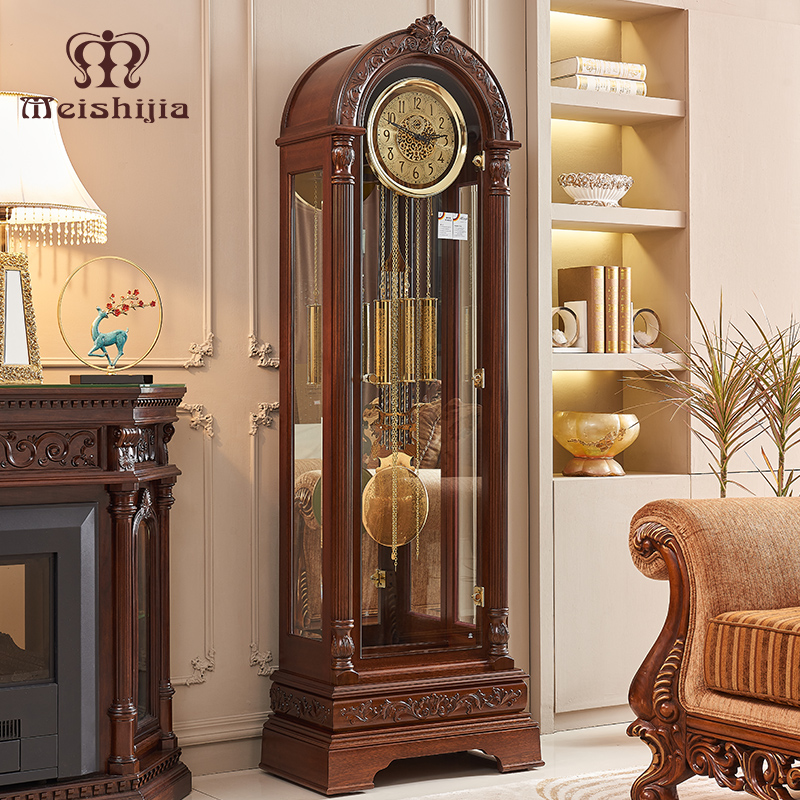 美时嘉德国赫姆勒机械落地钟欧式别墅客厅大座钟美式报时实木钟表
