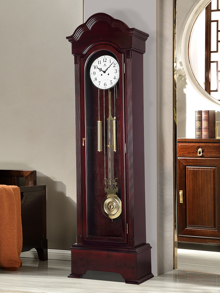 霸王落地钟客厅轻奢欧式时钟落地实木机械美式摆钟落地大钟立式钟
